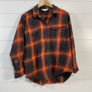 Old Navy Womens The Boyfriend Shirt Evermore Swiftie Button Down Shirt size LP